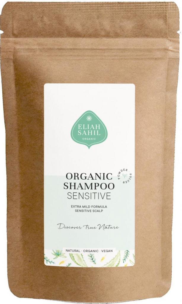 Eliah Sahil Organic Sensitive Práškový šampon na citlivou pokožku box náplň 250 g