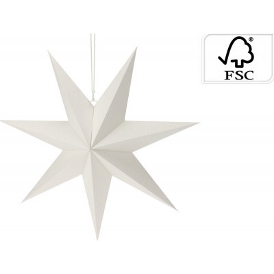 Vánoční papírová dekorace White star 60 x 60 x 1,5 cm – Hledejceny.cz