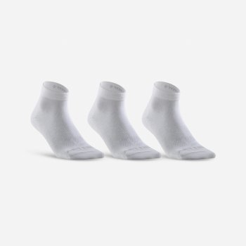 Artengo Kotníkové sportovní ponožky RS 160 3 páry bílé