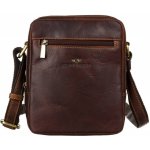 Pánská kožená taška přes rameno hnědá GT180 – Zboží Dáma