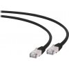 síťový kabel Gembird PP6A-LSZHCU-BK-0.5M patch, S/FTP Cat. 6A LSZH, 0.5m, černý