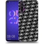 Pouzdro Picasee silikonové Huawei Nova 5T - Separ - White On Black 2 černé – Zbozi.Blesk.cz