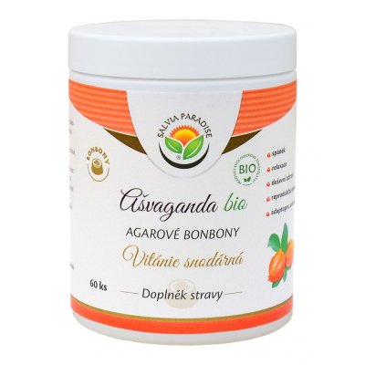 Salvia Paradise Ašvaganda vitánie agarové bonbony BIO 60 ks – Hledejceny.cz