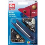 Knoflík stiskací ANORAK 15mm - staromosaz (Prym) - 10ks/karta – Zboží Dáma