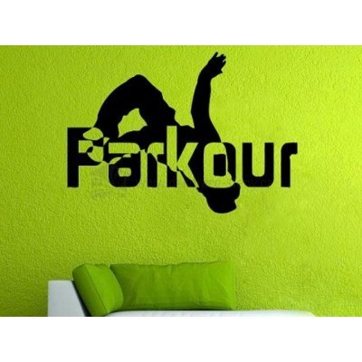 dekorace-steny.cz 405 - Samolepky na zeď - Parkour - 50 x 75 cm – Zboží Dáma