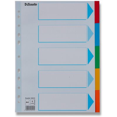 Esselte - papírový rozlišovač - 5 listů – Sleviste.cz
