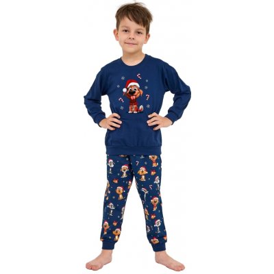 Chlapecké pyžamo CORNETTE DOG tmavě modrá – Zboží Dáma