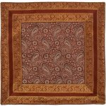 Sanu Babu satén měděná barva se zlatou výšivkou na zip 45 x 45 cm – Sleviste.cz