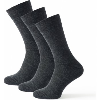 Zulu ponožky Diplomat Merino 3 pack tmavě šedá