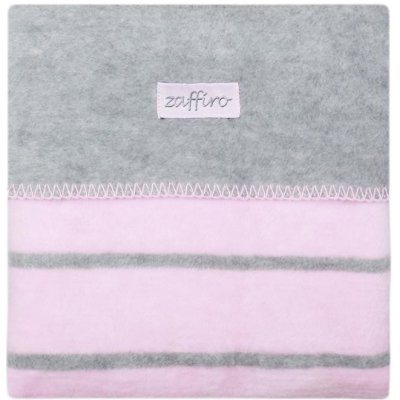 WOMAR Dětská bavlněná deka šedo růžová Bavlna – Zboží Mobilmania