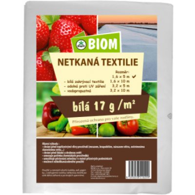 Biom netkaná textílie bílá 17 g/m² 1,6 x 5 m – Zboží Dáma