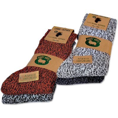 OVČÍ VĚCI Vlněné ponožky Lama Alpaka sada 2 páry B