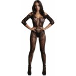 Le Désir Lace Sleeved Bodystocking Black – Zboží Mobilmania