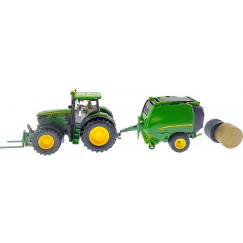 SIKU Farmer Traktor John Deere + balíkovačka 1:32