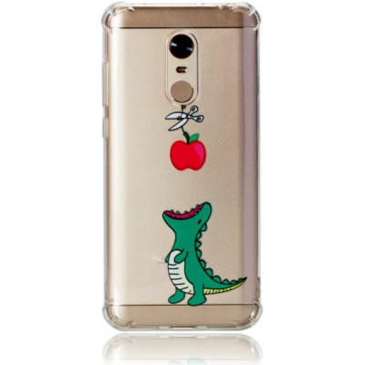 Pouzdro JustKing nárazuvzdorné dinosaurus s jablkem Xiaomi Redmi Note 5 - čiré