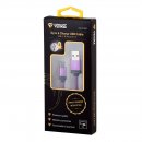 Yenkee YCU 201 BPE propojovací USB 2.0 A -> micro USB B, 1m, fialový