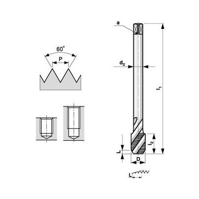 Bučovice Tools Závitník strojní M30x3,5 ISO2 (6H) šroubovitá drážka 35° DIN 376 - BU184-300 – Zboží Mobilmania