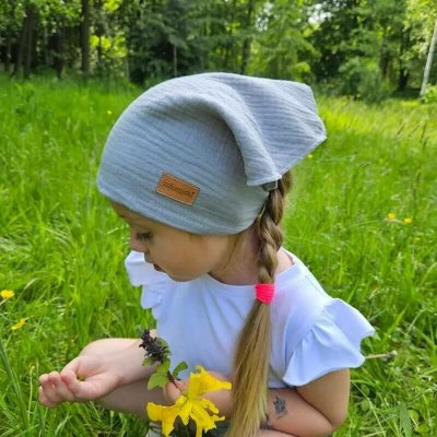 Dětský mušelínový šátek šedá – Hledejceny.cz