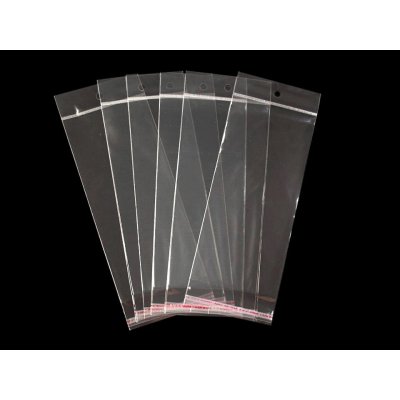 Prima-obchod PP sáček s lepicí klopou a závěsem 8x19,5 cm, barva transparent – Zboží Živě