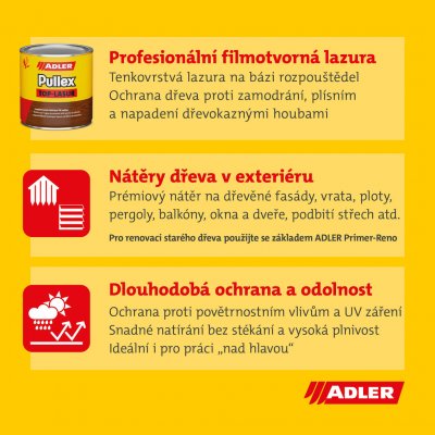 ADLER Česko Pullex Top Lasur 4,5 l dub – Zboží Mobilmania