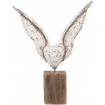 Bílá antik andělská křídla se srdcem na podstavci Angel Rustic 26*5*33 cm Clayre & Eef – Hledejceny.cz
