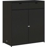 zahrada-XL úložná skříň polyratan 105 x 55 x 113 cm černá – Zboží Dáma