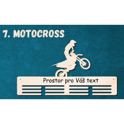 WOODENY Dřevěný držák medailí 7. Motocross – Zboží Mobilmania