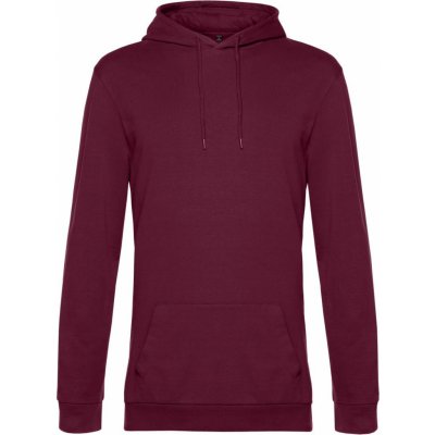 B&C mikina s kapucí Hoodie Vínová