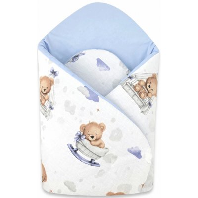 Baby Nellys zavinovačka pro miminka měkká na suchý zip Medvídci modří – Hledejceny.cz