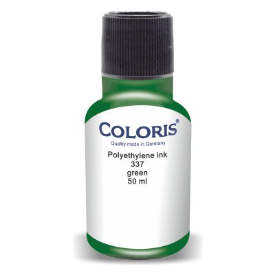 Coloris Razítková barva 337 na polyetylenové sáčky zelená transparentní 50 g rychleschnoucí