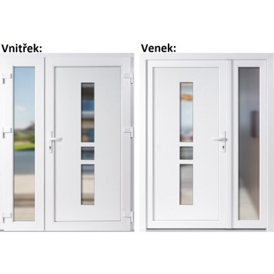 Soft Dvoukřídlé vchodové Megan+Sklo Nisip Bílá/bílá pravé 130 x 200 cm – Hledejceny.cz