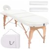 Masážní stůl a židle vidaXL Skládací masážní stůl tloušťka 4 cm 2 podhlavníky oválný bílý