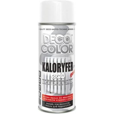 DecoColor Sprej ECO RADIÁTOR bílý, odstín RAL 9016, 400 ml – HobbyKompas.cz
