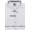 Pánská Košile AMJ košile slim fit s krátkým rukávemse vzorem světle šedá