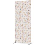 Jansen Display Potištěná látková dělící stěna Deco 85-200 Květy rostliny Foya, 870 x 2020 mm – Zboží Dáma