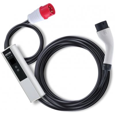 Vevor přenosná nabíječka typ 2 22kW EV 32A CEE 32 7,5 m 230V/400V obrazovka 3 fáze | Zboží Auto