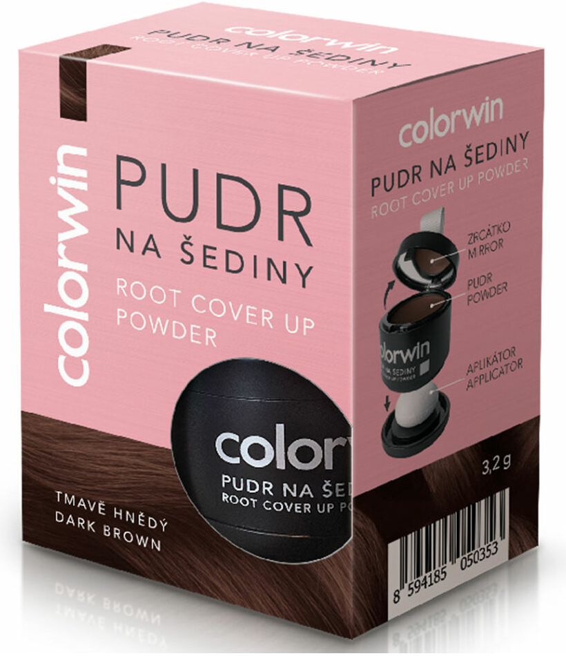 Colorwin pudr na šediny tmavě hnědý 3,2 g