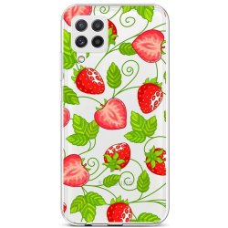 Pouzdro TopQ Samsung A22 silikon Strawberries