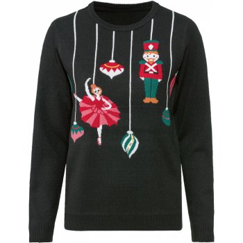 esmara Dámský vánoční svetr s LED černá
