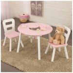 Kidkraft set stůl a 2 židle růžovobílý – Zboží Mobilmania