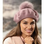Krumlovanka dámský baret s bambulí W-0005/890 fialový – Hledejceny.cz