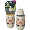 Dětská láhev a učící hrnek Tommee Tippee netekoucí termohrnek Superstar s brčkem Grey 266 ml