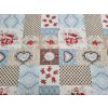 Metráž Dekorační látka LIA béžová patchwork šíře 140 cm