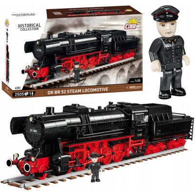 COBI 6282 Historical Collection 1:35 Parní lokomotiva DR BR 52 s tendrem – Zboží Dáma