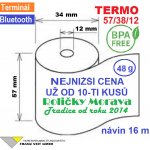 Termo kotouček 57/38/12 BPA 17m (57mm x 17m) Množství: 1 ks kotoučku – Zboží Živě