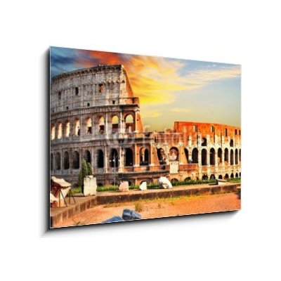 Obraz 1D - 100 x 70 cm - great Colosseum on sunset, Rome skvělé Koloseum na západ slunce, Řím – Zboží Mobilmania