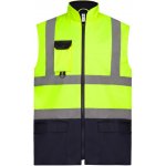 Yoko Vesta HV005 Hi-Vis polstrovaná výstražná žlutáFluorescent/navy – Zboží Mobilmania