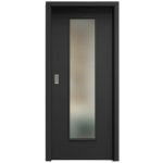 Sapeli Elegant Komfort M55 posuvné černá grafit 70 x 197 cm Satináto bílé – Hledejceny.cz
