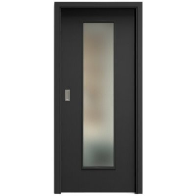 Sapeli Elegant Komfort M55 posuvné černá grafit 70 x 197 cm Satináto bílé – Hledejceny.cz