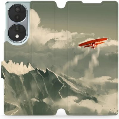 Pouzdro Mobiwear Flip Honor 70 - MA03P Oranžové letadlo v horách – Zboží Mobilmania